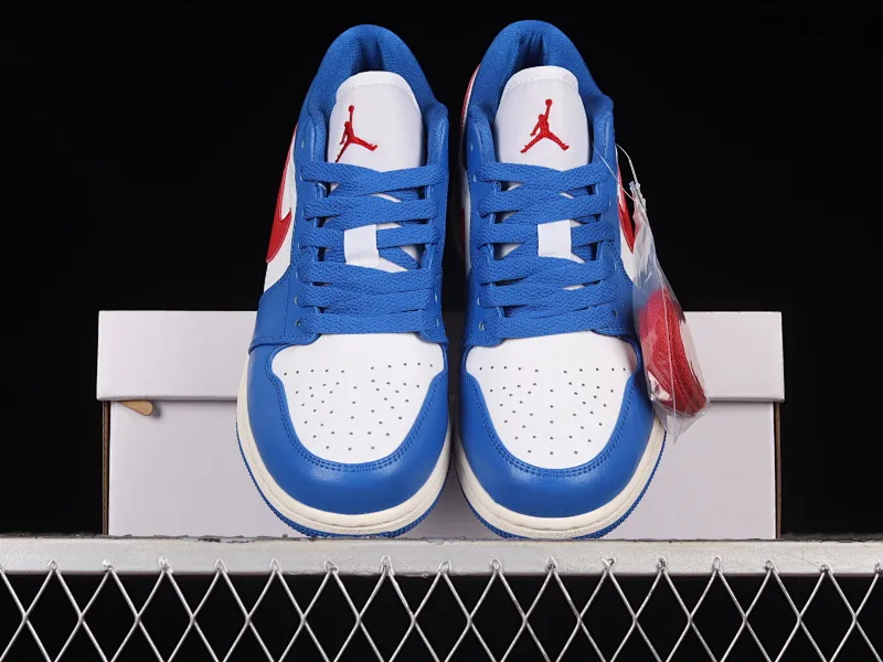 All categories Air Jordan Jordan series basketball shoes Air Jordan 1 Low Air Jordan 1 Low "Sport Blue" AJ1 Joe 1 Independence Day color low-top basketball shoes DC0774-416
